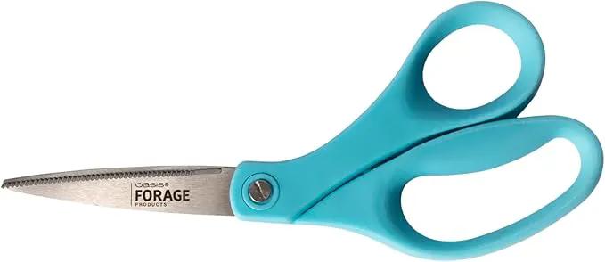 OASIS Forage Precision-Cut Floral Stem Shears | Stainless Steel Serrated Double Walled Blades | Bright Blue Ergonomic Handle by GreenHaven Gardens