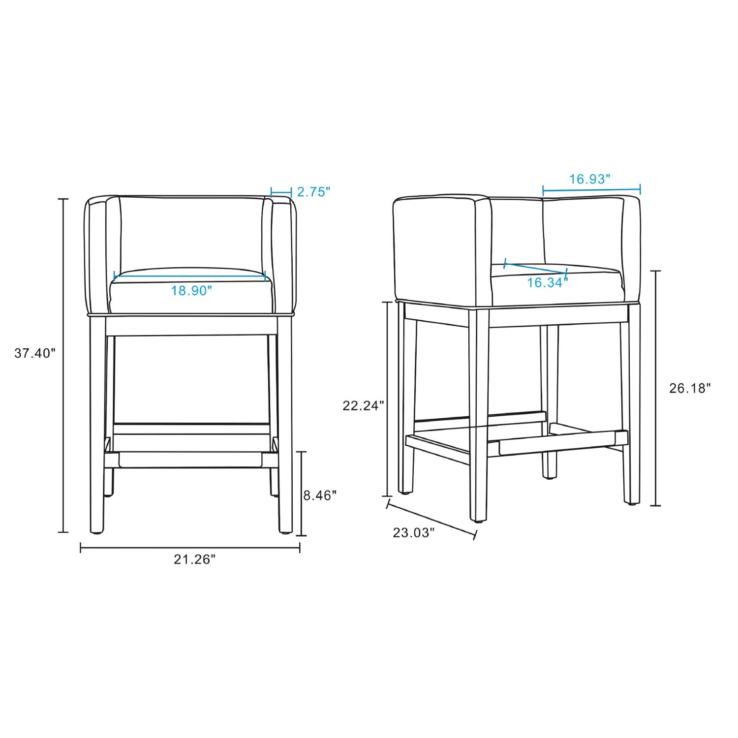 Kingsley - Counter Stool by HouseOfZazla