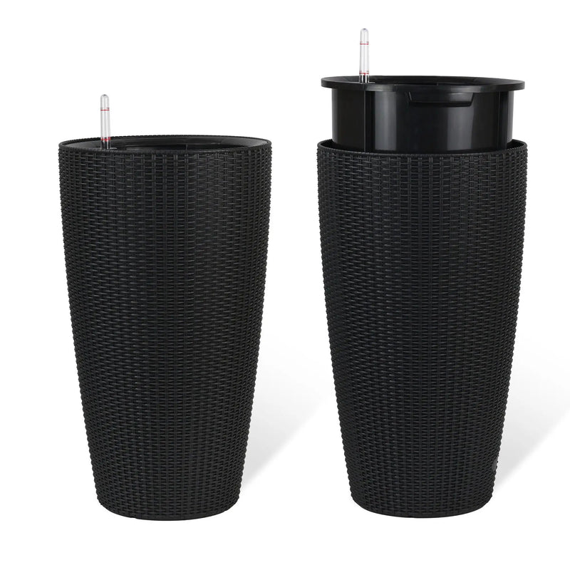 Tall Planters Set With Water Level Monitor And Auto Watering by HouseOfZazla