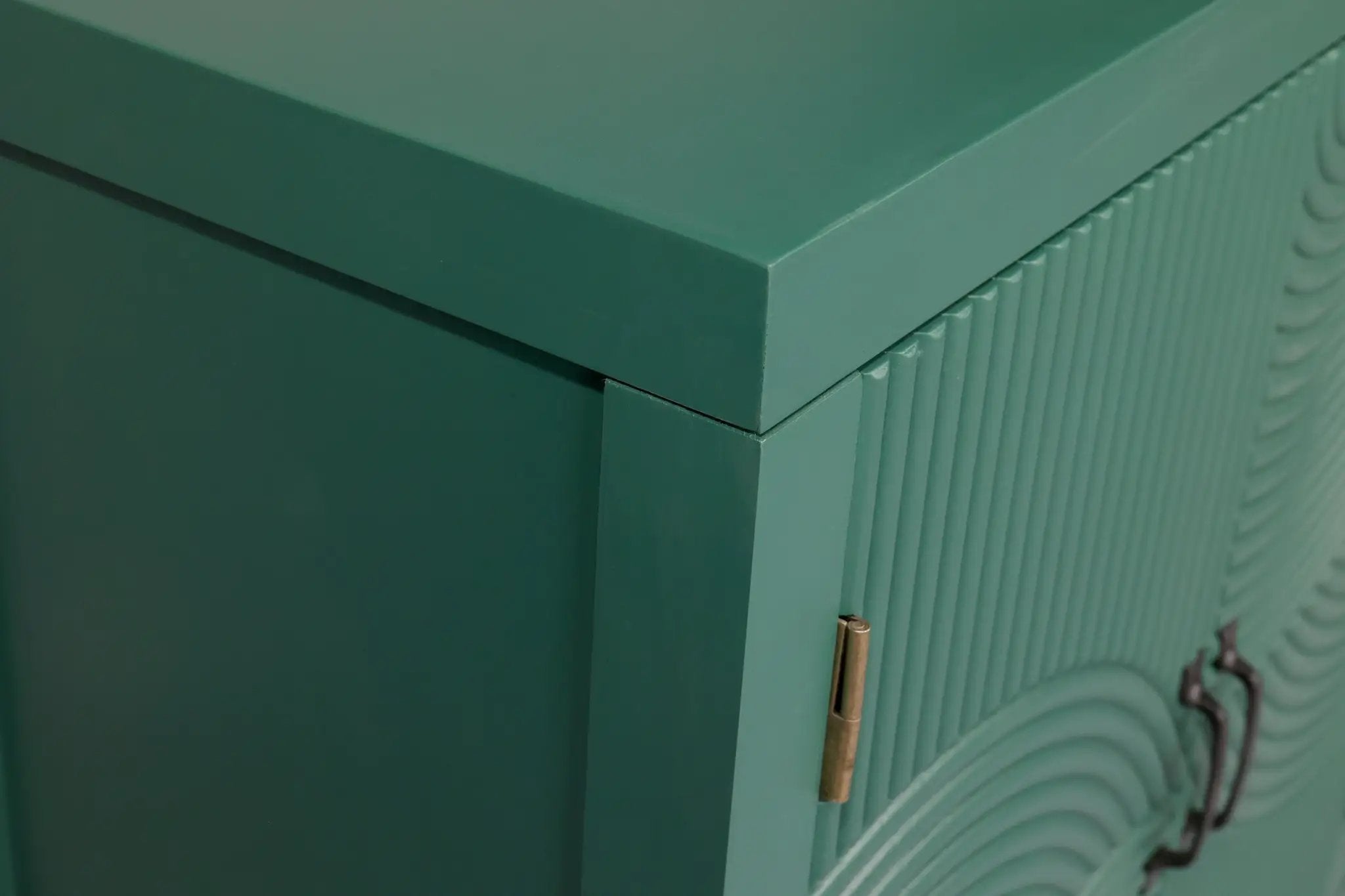 59in Green Accent Cabinet with 4 Doors Mid Century Modern Buffet by HouseOfZazla