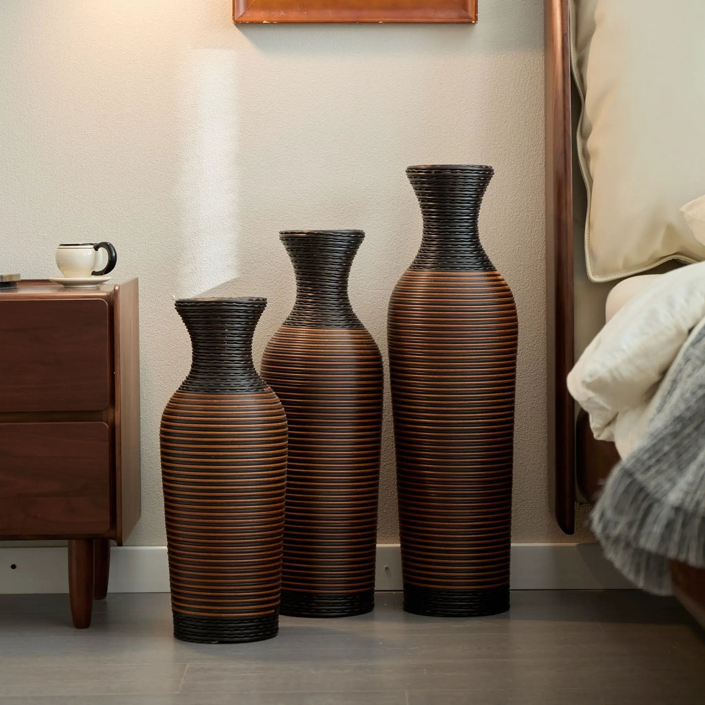 Classic And Neat Floor Vase, High Independent Flower Stand (Set of 3) by HouseOfZazla