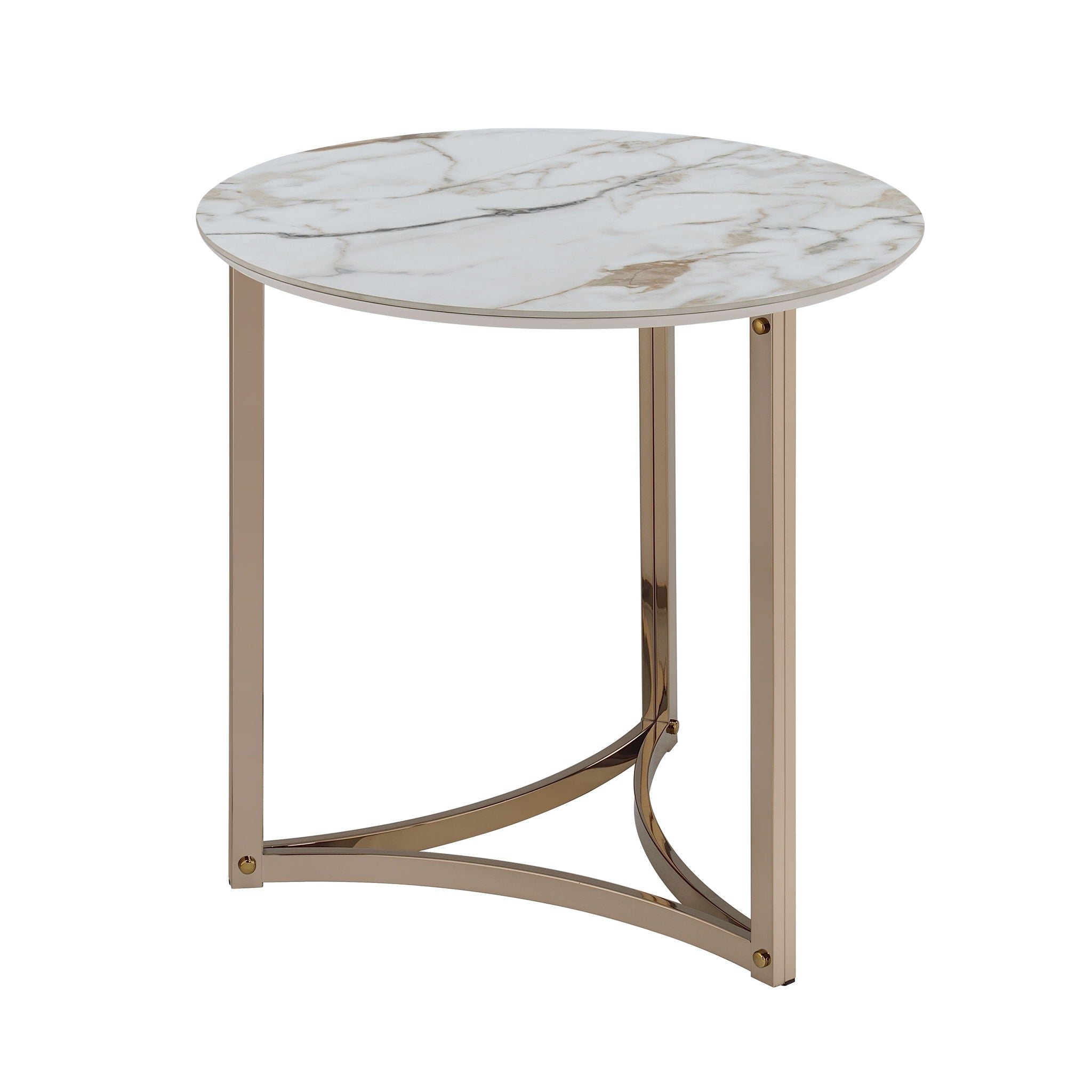 Aziz Sintered Stone Top Round Coffee Table by HouseOfZazla