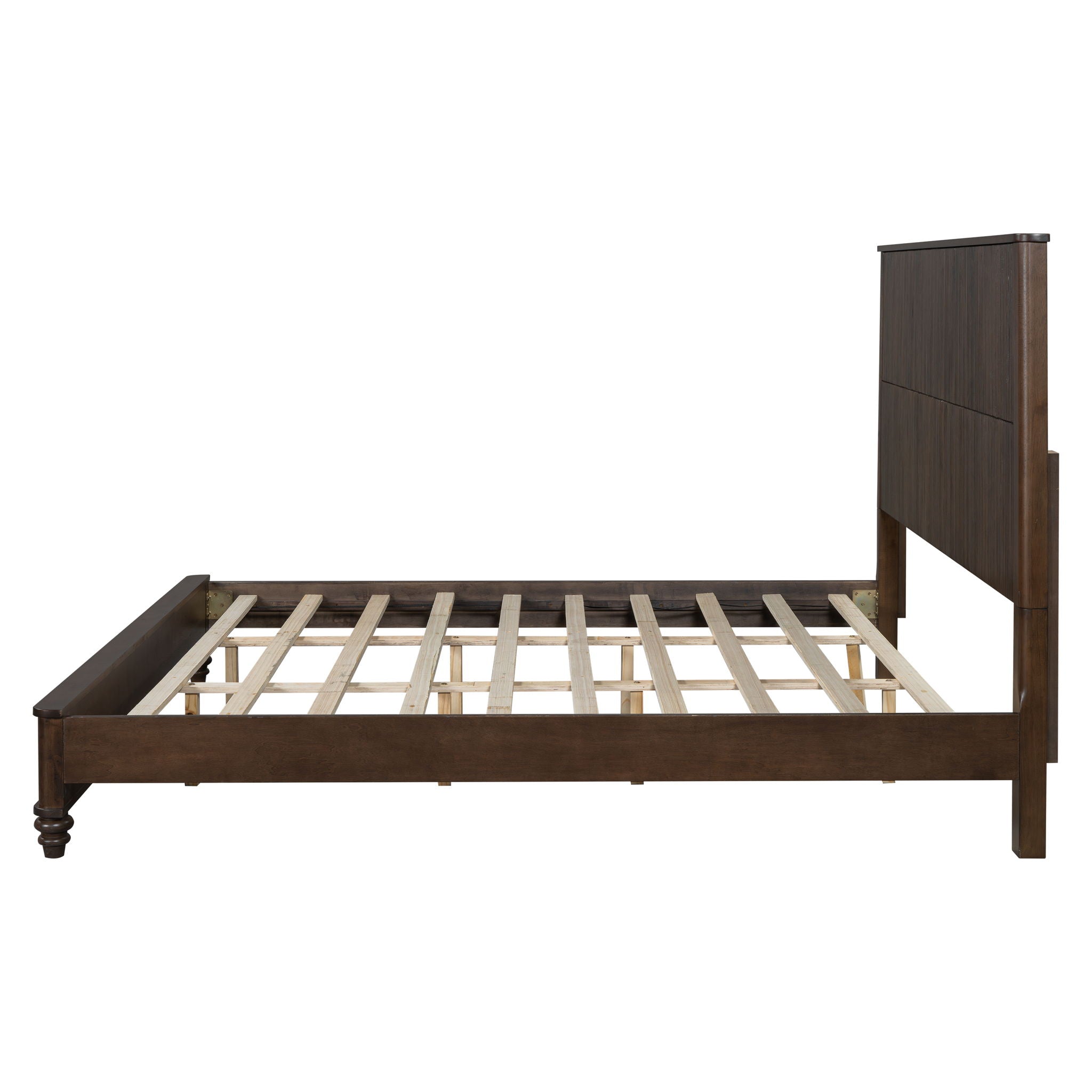 Platform Bed Frame & Tall Headboard by HouseOfZazla