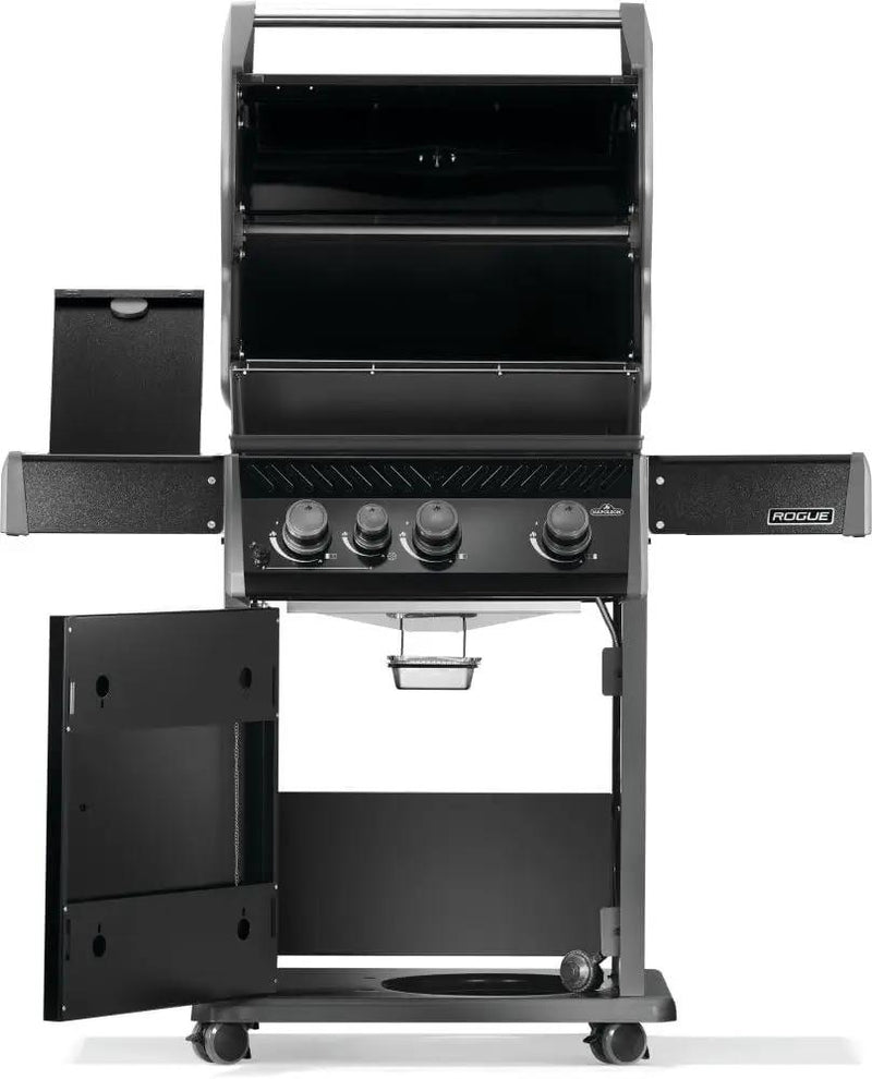 Napoleon Rogue 425 Propane Gas Grill with Range Side Burner, Black, 3 Stainless Steel Main Burners, Durable Grilling Power by GreenHaven Gardens