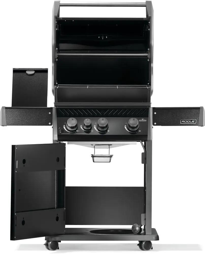 Napoleon Rogue 425 Natural Gas Grill with Range Side Burner, Black, 3 Stainless Steel Main Burners, Durable Outdoor Cooking by GreenHaven Gardens