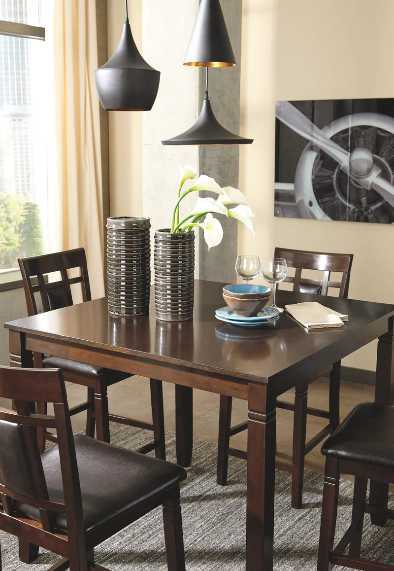 Bennox - DRM Counter Table Set (Set of 5) - Brown by Unique Piece Furniture