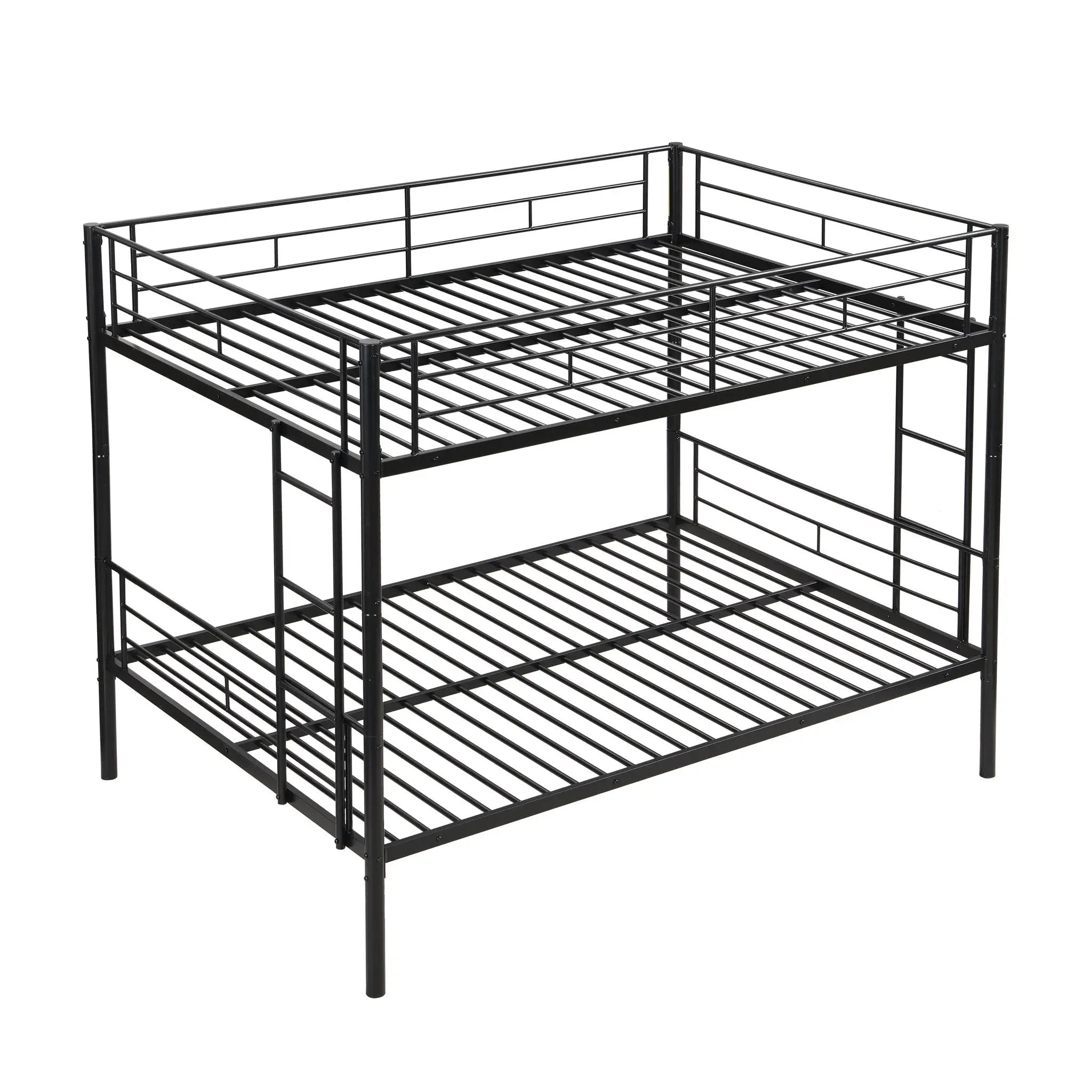 Modern Metal Bunk Bed, Full Over Full, No Box Spring Needed - Black by Unique Piece Furniture