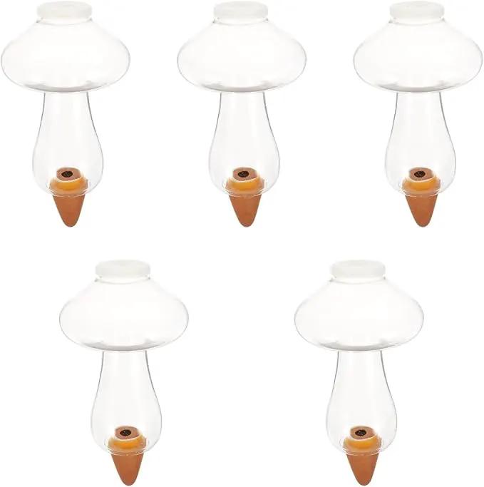 Yardwe 5PCS Plant Watering Globes, 300ML Self-Watering Bulb Mushroom Shape Watering Bulb Plant Waterer Stakes for Indoor Outdoor Plants by GreenHaven Gardens