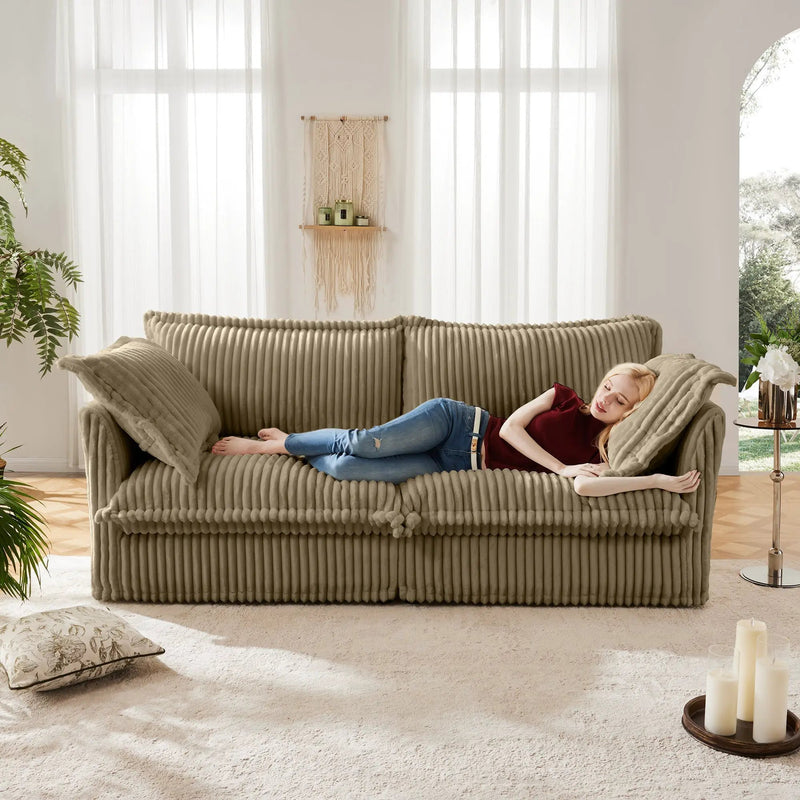 Modern Slipcovered 2-Seat Sofa Couches for Living Room by HouseOfZazla