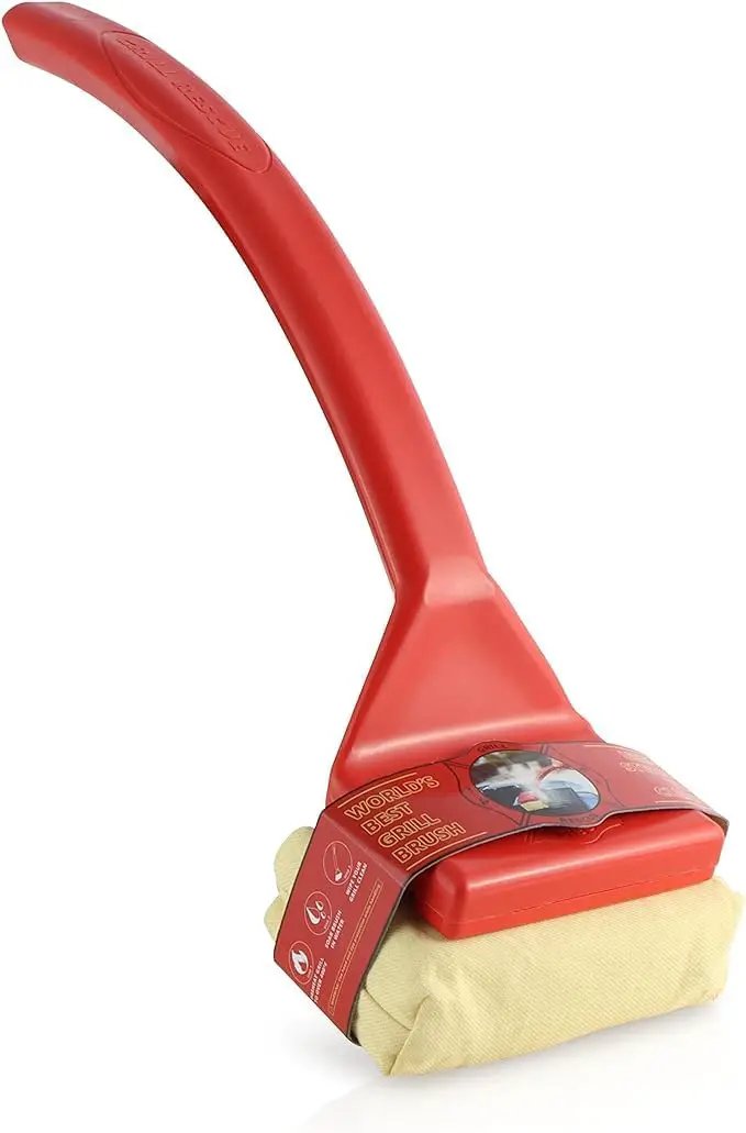Grill Rescue BBQ Replaceable Scraper Cleaning Head, Bristle Free - Durable and Unique Scraper Tools for Cast Iron or Stainless-Steel Grates, Barbecue Cleaner (Non Scraper Brush) by GreenHaven Gardens