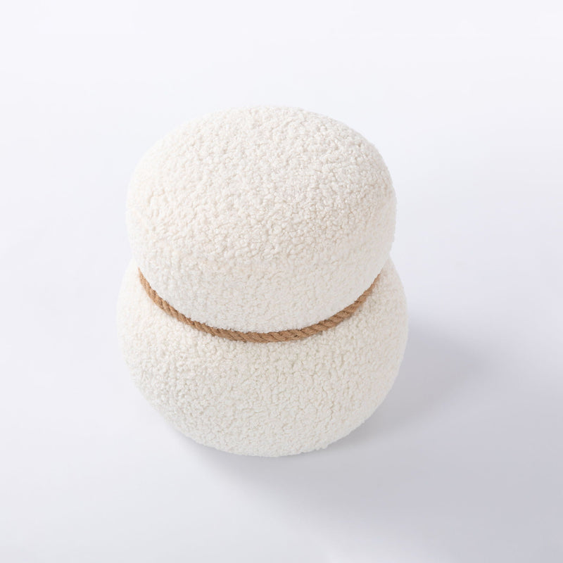 Snowman Stool With Cushion And Solid Wood Frame by HouseOfZazla