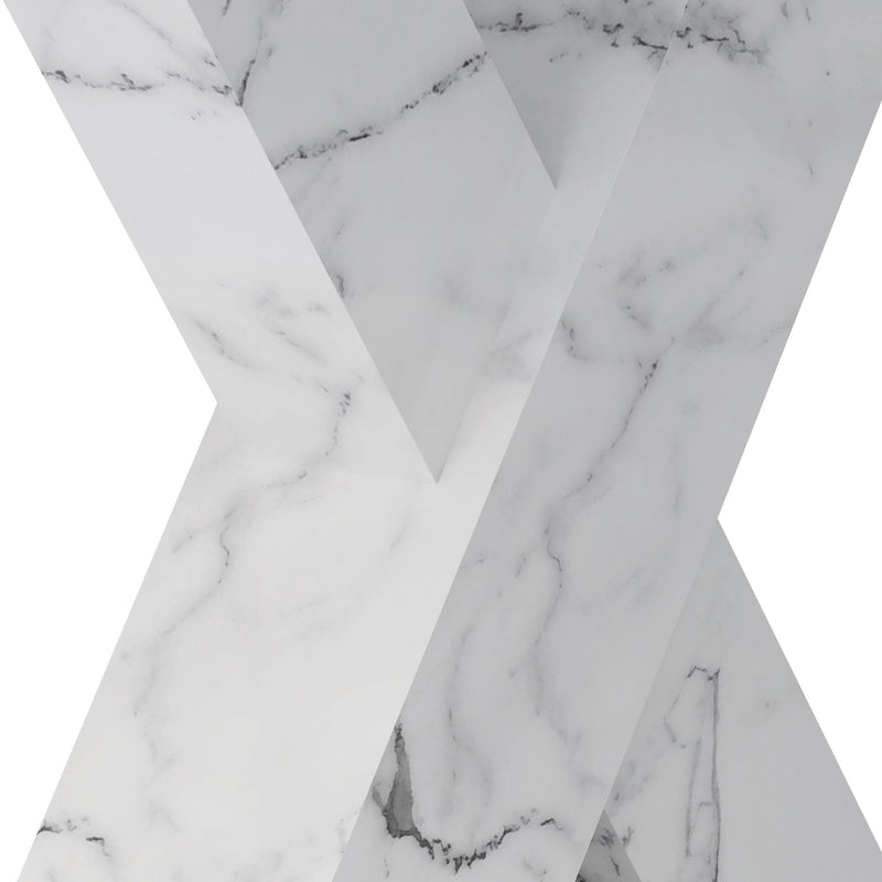 Modern Rectangle Dining Table With Stretchable TopAnd X Shape Legs