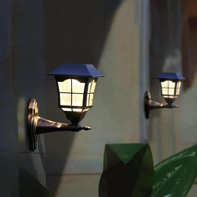 MAGGIFT 2 Pack Solar Wall Lantern Outdoor, Exterior Waterproof 15 Lumens Solar Sconce Light Fixture with Wall Mount Kit for Front Door Fence Garden Decor by GreenHaven Gardens