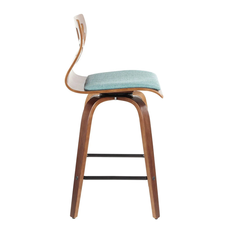 Folia - Mid Century Modern Counter Stool (Set of 2) by HouseOfZazla