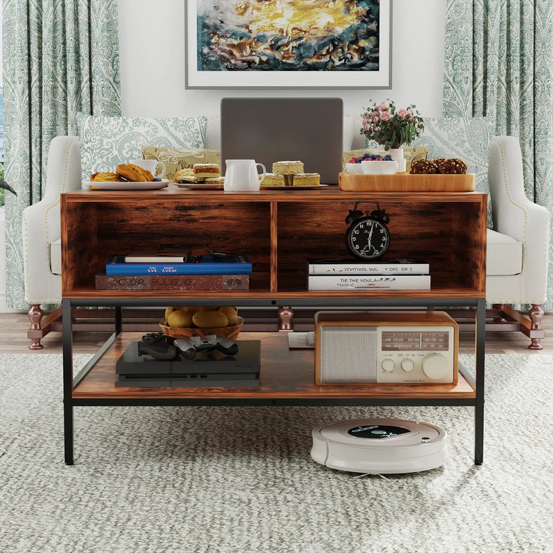 Flip-Top Coffee Table With Storage Lift-Top Design With Hidden Compartment - Black by Unique Piece Furniture