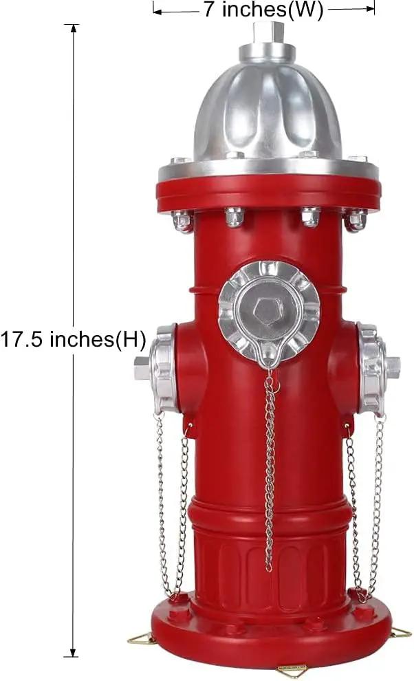 Fake Fire Hydrant for Dogs to Peed on, Dog Fire Hydrant Pee Post, 17.5" Backyard Decor Outdoor Statues Firefighter Gifts for Men (17.5") by GreenHaven Gardens