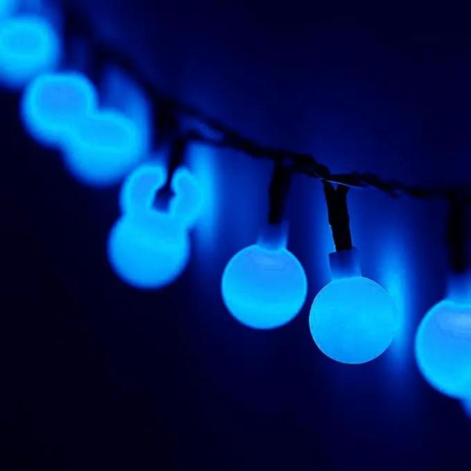 Globe Ball Fairy Lights, 50 LEDs 23ft/7M Solar Led Globe String Lights Waterproof with Two Lighting Modes for Garden Outdoor Party Christmas Decoration (Blue) by GreenHaven Gardens