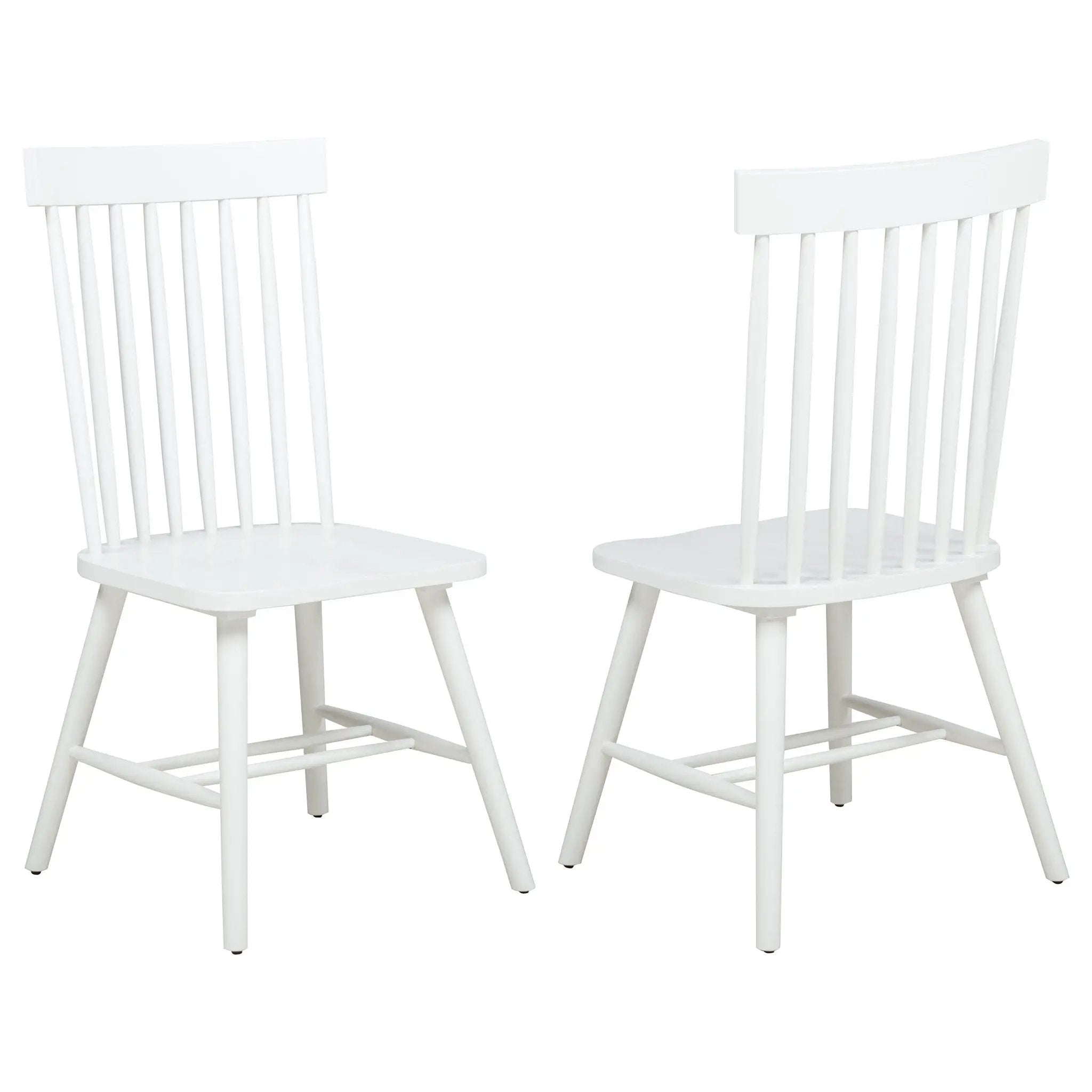 Andrews Windsor Spindle Back Dining Side Chair White (Set of 2) by Unique Piece Furniture