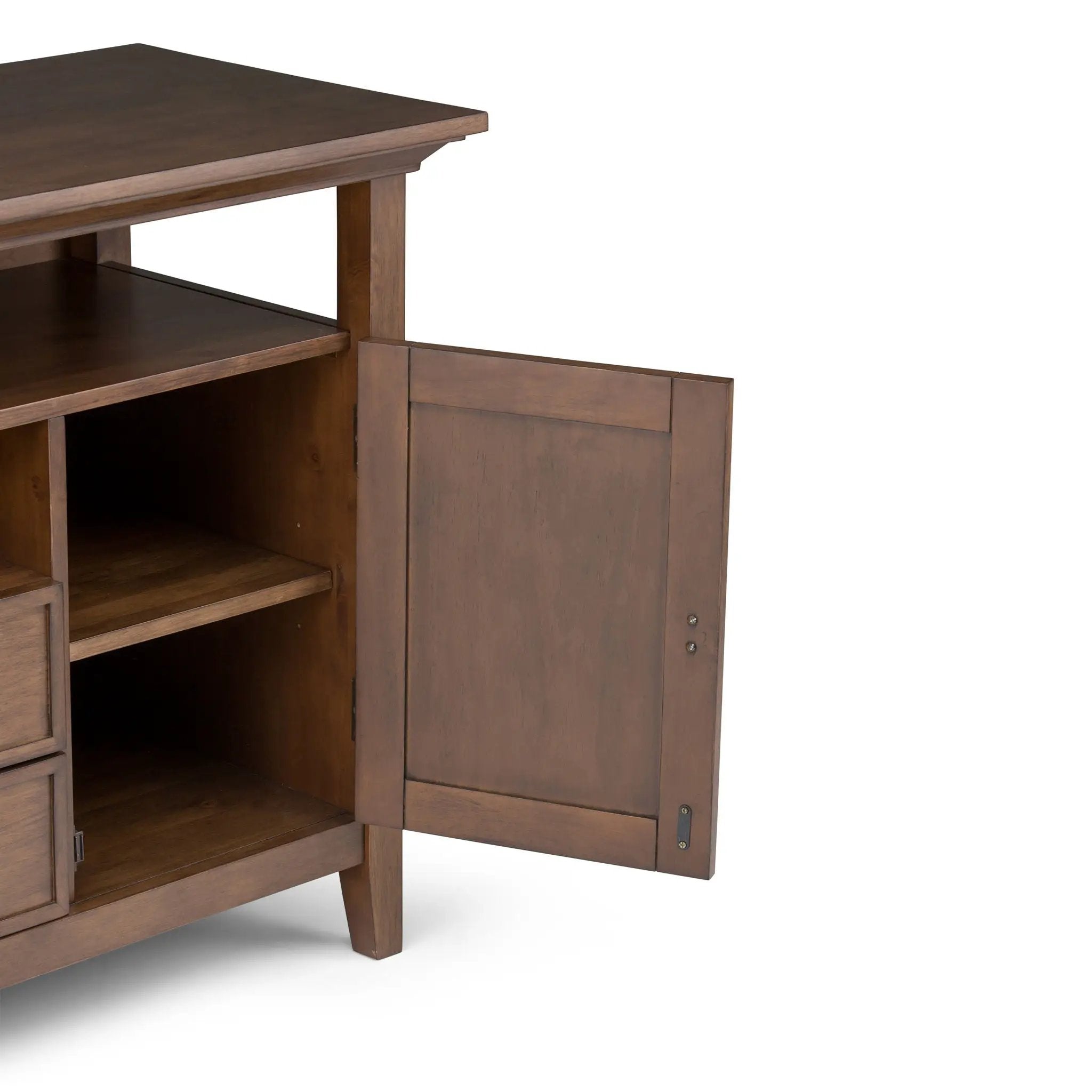 Redmond - Tall TV Media Stand - Rustic Natural Aged Brown by HouseOfZazla