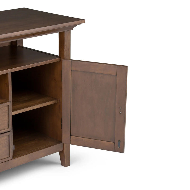 Redmond - Tall TV Media Stand - Rustic Natural Aged Brown by HouseOfZazla