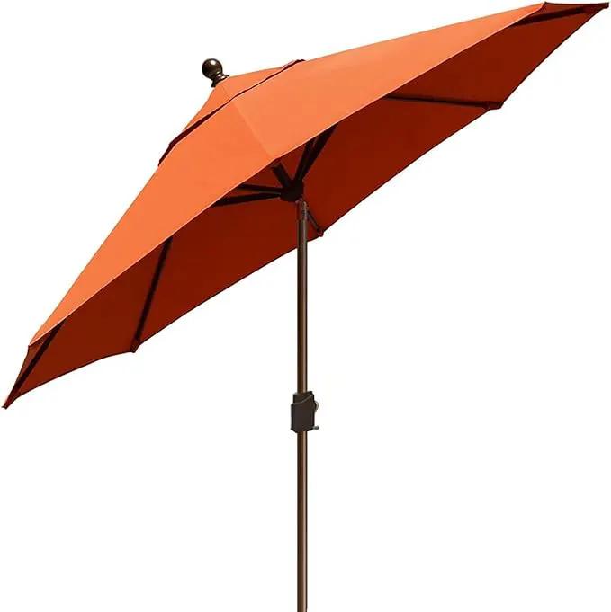EliteShade USA 10-Year-Non-Fading 9Ft Market Umbrella Patio Umbrella Outdoor Table Umbrella with Ventilation, Rust by GreenHaven Gardens