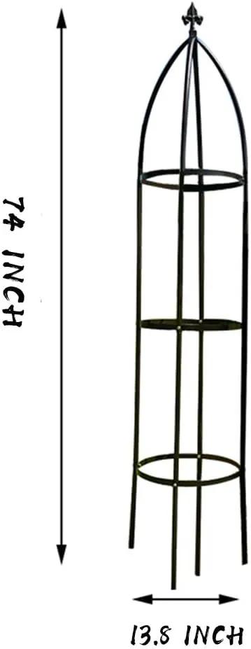 Garden Arch Trellis for Climbing Plants Rose Thicken Metal Wedding Arches Arbor Ceremony Party Outdoor Floral Decor Bronze by GreenHaven Gardens