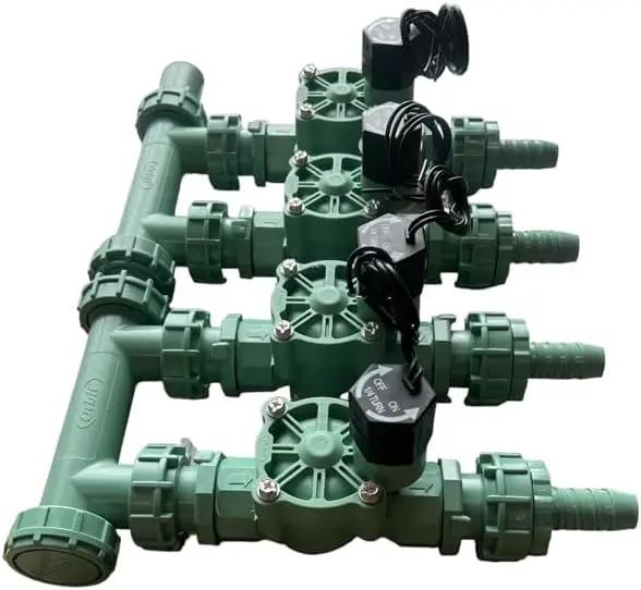 Orbit 4-Valve Preassembled Manifold, Poly Pipe (4-Valve Preassembled Manifold) by GreenHaven Gardens