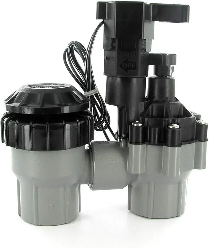 Rainbird Plastic ASVF Series Electric Valve with Flow Control and Atmospheric Backflow Preventer, 1"/24 VAC by GreenHaven Gardens