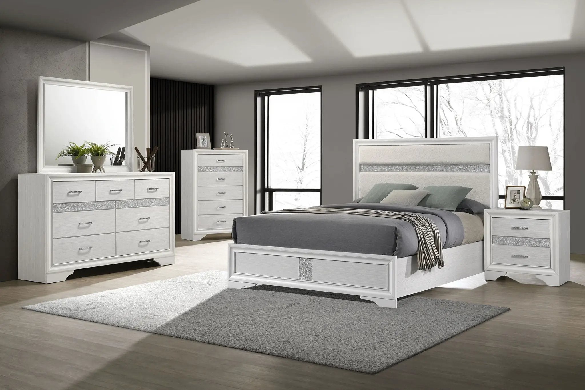 Miranda 5-piece Queen Bedroom Set White by Unique Piece Furniture