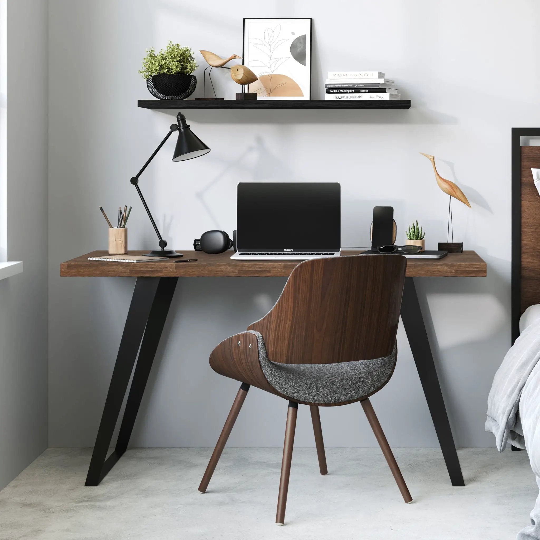 Lowry - Flat Top Desk - Rustic Natural Aged Brown by HouseOfZazla