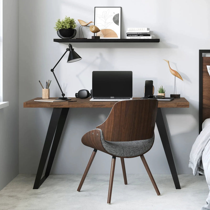 Lowry - Flat Top Desk - Rustic Natural Aged Brown by HouseOfZazla