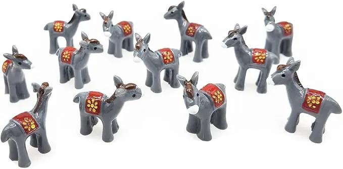 MAOMIA 20pcs Miniature Donkey Figurines Easter Cake Toppers, Mini Donkey DIY Craft Plant Pot Fairy Garden Landscape Decor Ornament by GreenHaven Gardens