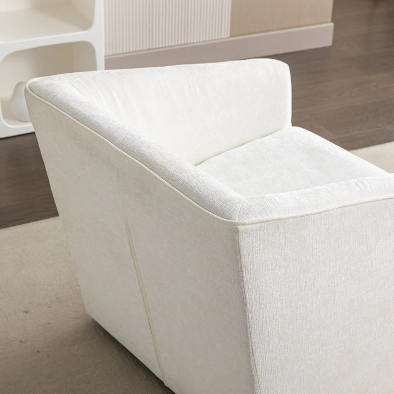 Nice Modern Upholstered Barrel Armchair, 360° Swivel by HouseOfZazla