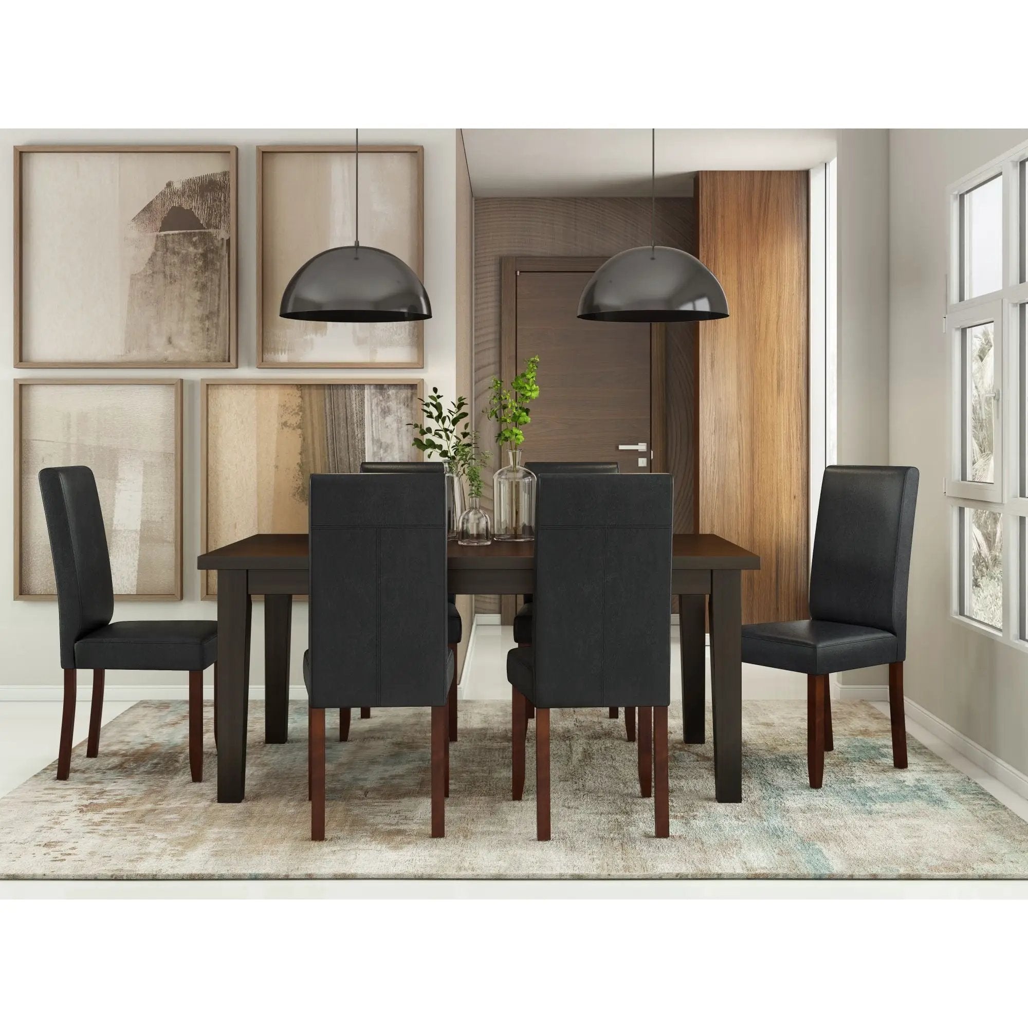 Acadian - Parson Dining Chair (Set of 2) - Distressed Black by HouseOfZazla