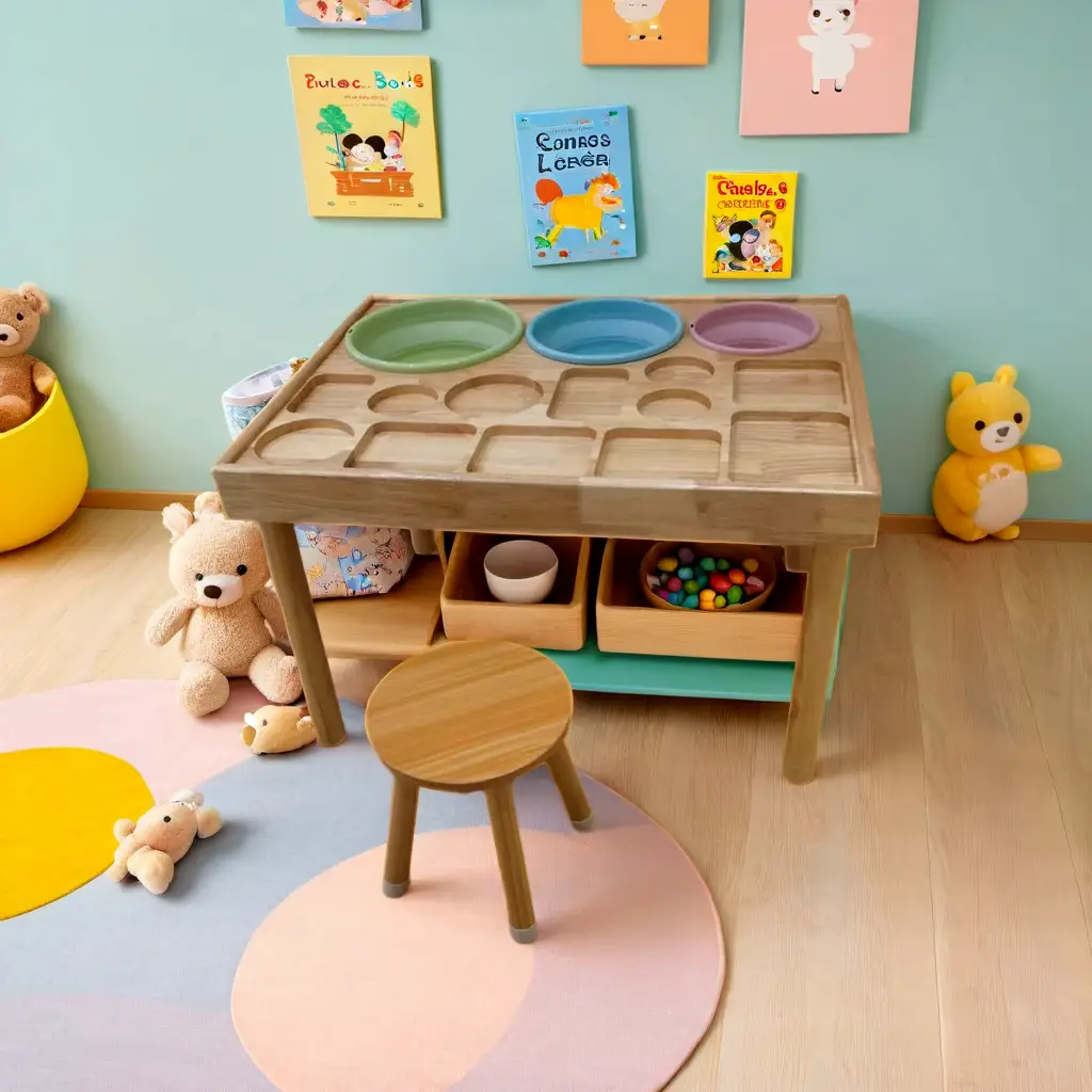 Sensory Table for Toddlers 1-3 with 2 Chairs by HouseOfZazla