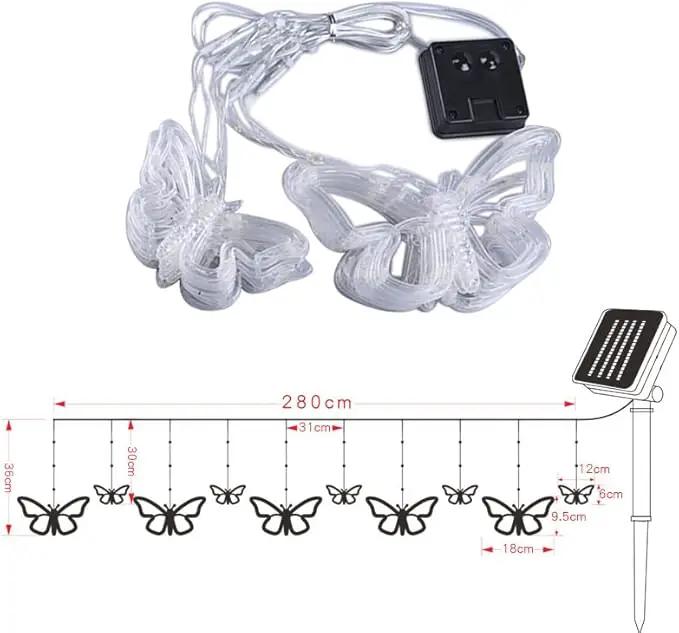 Solar USB String Butterfly Lights Indoor Outdoor 10 LED Fairy Light Decorations for Garden Fence Patio Yard Christmas Tree, Lawn, Patio, Party Decoration (Solar Light) by GreenHaven Gardens