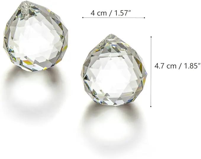 Crystal Ball Prism 40 mm/1.57 Inch Decorative Ball for Chandelier Window Suncatcher 10 Pack Rainbow Maker by GreenHaven Gardens