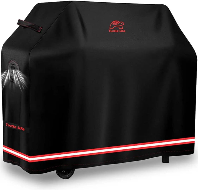 BBQ Grill Cover, 64 Inch Heavy Duty Waterproof 4-6 Burner Barbecue Gas Grill Covers for Weber Genesis Char-Broil Deluxe Royal Gourmet GA Series, Black by GreenHaven Gardens