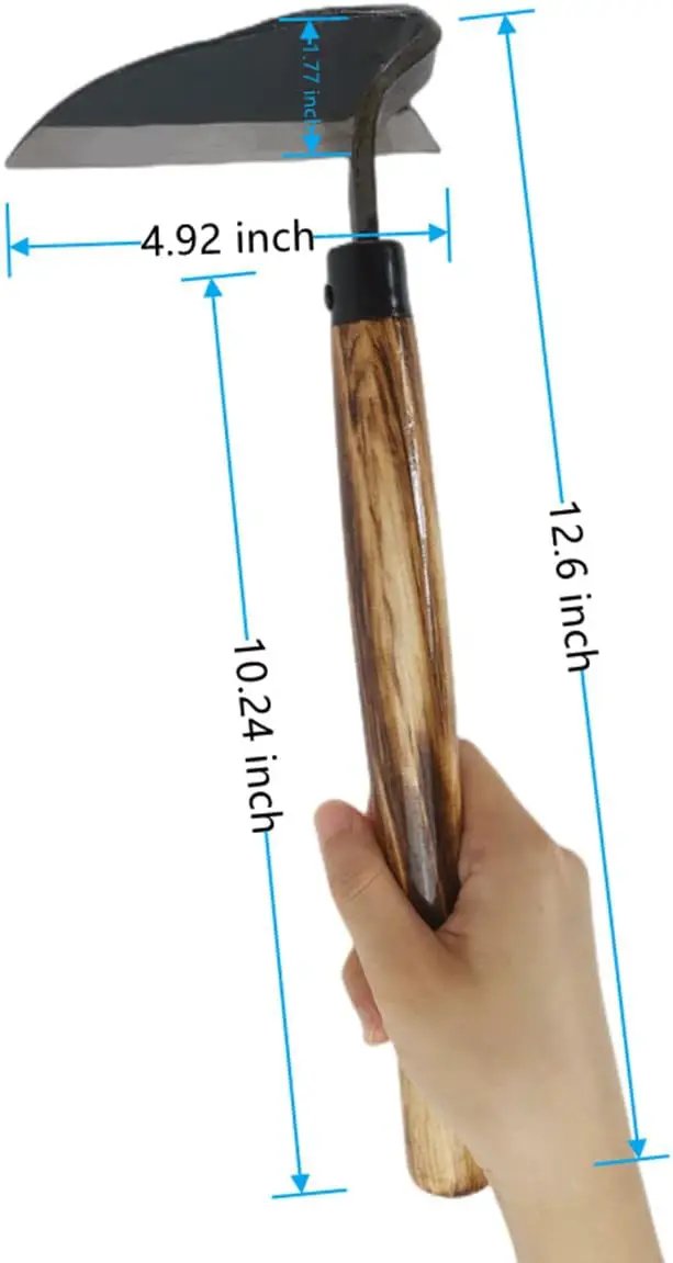 BOHAI Weeding Sickle, Japanese Style Sickle Garden Hoe Hand Weeder Tool Very Sharp Edge(Full Size) by GreenHaven Gardens