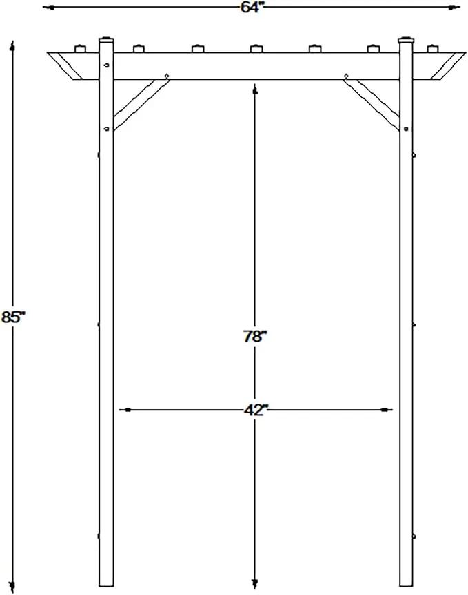 Dura-Trel PVC Garden Arbor, Arch Support for Climbing Plants, Providence, White, 64" x 85" by GreenHaven Gardens
