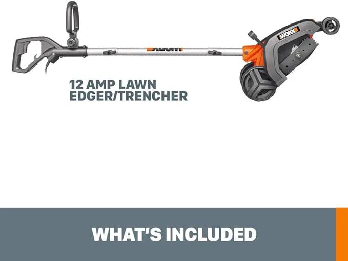 WORX WG896 12 Amp 7.5 Inch Corded Electric Lawn Edger & Trencher, Orange and Black by GreenHaven Gardens