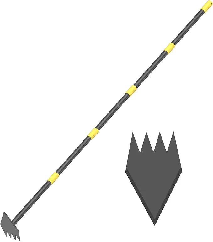 Upgraded Dual Headed Hoe and Cultivator,Garden Hoe with Adjustable Handle for Weeding, Digger, loosening Soil, Sowing Metal Garden Triangles Hoe with Rake Tiller Cultivator (17-73 Inch) by GreenHaven Gardens