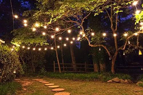 GOOTHY 50Ft LED String Lights, G40 LED Outdoor String Lights with 22 Shatterproof Globe LED Bulbs (2 Spare), Indoor/Outdoor Decoration String Lights for Patio Garden Bistro Backyard -White Wire by GreenHaven Gardens