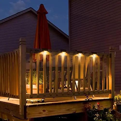 SOLPEX 20 Pack Solar Deck Lights Outdoor, Waterproof Led Lights for Outdoor Stairs, Step, Fence, Yard, Patio, and Pathway(Warm White) by GreenHaven Gardens