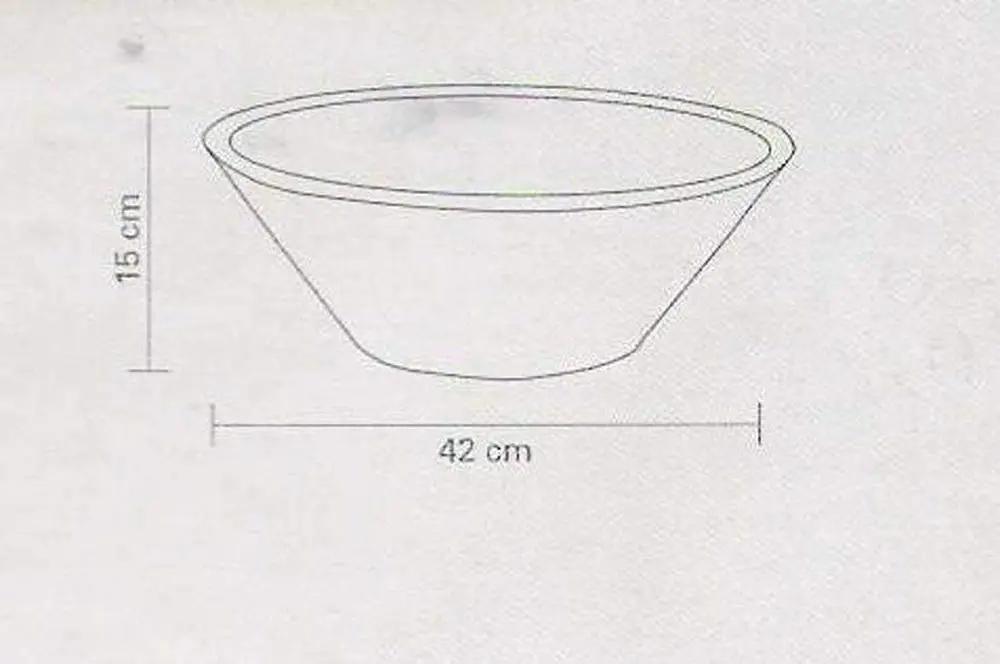 Light Travertine Vessel Sink Tapered Natural Stone Handcrafted 16x6 by GobekDesign