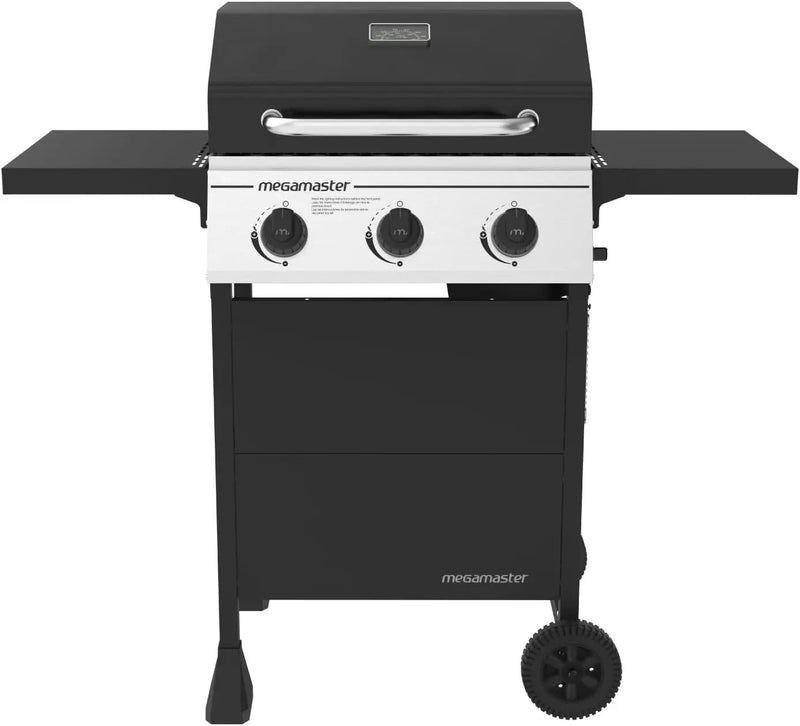 3-Burner Propane Gas Grill with Folding Side Tables, 30,000BTUs, 429.81 sq. in. Cooking Space, Stainless Steel Control Panel, Outdoor Kitchen Grill for BBQs, Patios, and More - 720-0988EA by GreenHaven Gardens