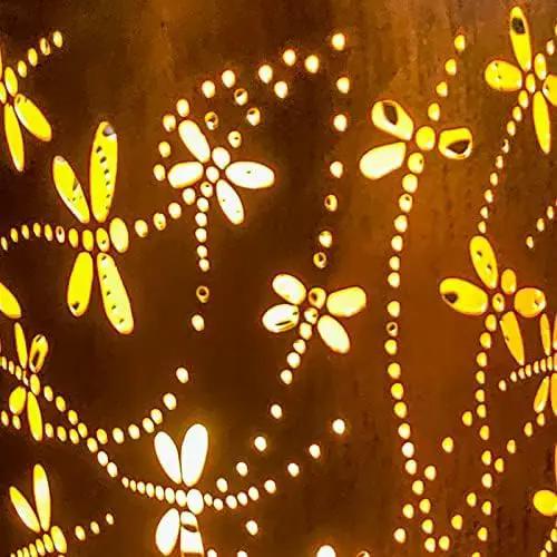 2 Pack Dragonfly Solar Lantern Lights Outdoor Decor, Hanging Metal Decorations Waterproof with LED Light, Landscape Lights for Garden Patio Yard Lawn Backyard Front Porch Gifts for Mom Grandma by GreenHaven Gardens