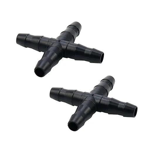 Dnyta 50pcs Drip Irrigation Barbed Coupling for 1/4 Inch Irrigation Tubing Drip Irrigation Fittings Drip Line Connectors Barb Fittings PVC for Plant Drip or Yard Spray Irrigation by GreenHaven Gardens