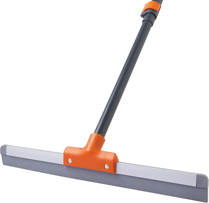 Rubber Floor Squeegee for Concrete Floor, Tile Floor, Metal Aluminium Heavy Duty Garage Shower Floor Squeegee Broom for Removing Water, Commercial Scrubber Mop with Extendable Long Handle by GreenHaven Gardens
