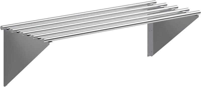 AmGood 18 in. x 48 in. NSF Stainless Steel Tubular Wall Shelf | Heavy-Duty Metal Shelving for Appliances & Equipment | Ideal for Kitchen, Restaurant, Garage, Laundry, Utility Room by GreenHaven Gardens